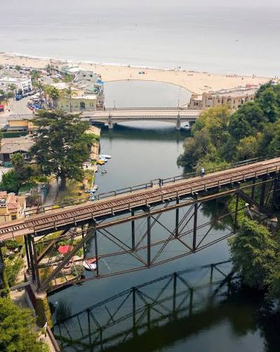 Coastal railroad trestle near Aptos